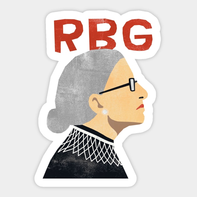 RBG - Ruth Bader Ginsburg Sticker by JCPhillipps